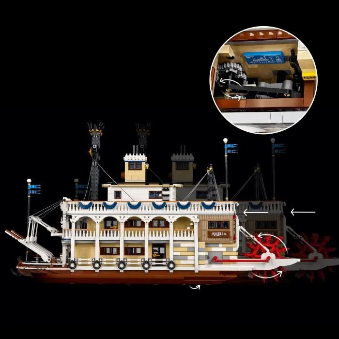 Lego Ideas 21356 Barco de vapor del río Misisipi - Set de Construcción para Adultos