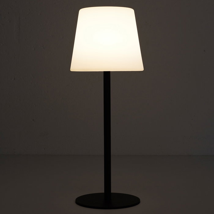 Home Deco Factory Lámpara de Mesa Recargable LED Táctil 3 Intensidades de Luz IP44 Exterior Altura 40 cm