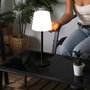 Home Deco Factory Lámpara de Mesa Recargable LED Táctil 3 Intensidades de Luz IP44 Exterior Altura 40 cm