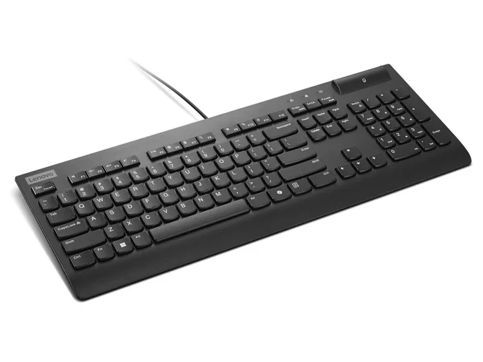 Lenovo Smartcard II Wired Keyboard - Teclado Oficina USB Español (106 Teclas, Lector de Tarjeta Inteligente, Plunger Switch, Negro, 100%, 2m Cable)