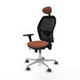 PIQUERAS Y CRESPO Silla de oficina Jorquera con mecanismo Sincro/Traslack, Marrón y Negro