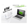 Conceptronic ALTHEA17W Cargador GaN de 67W con 3 Puertos y Cable USB-C