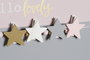 DKD Home Decor Marco de Fotos Estrellas Gris y Rosa Pink Dreams