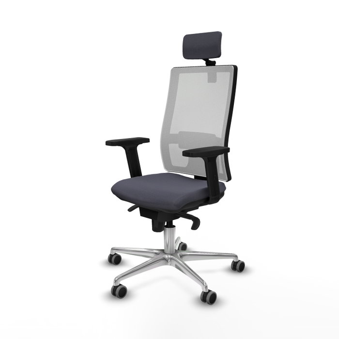 PIQUERAS Y CRESPO Silla de oficina Horna con mecanismo Sincro Gris y Blanco PIQUERAS Y CRESPO Silla de oficina Horna con mecanismo Sincro Gris y Blanco