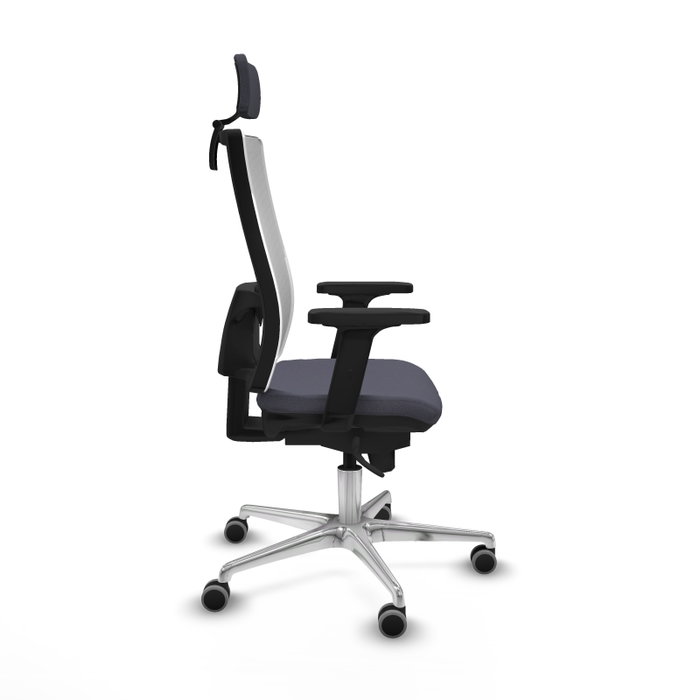 PIQUERAS Y CRESPO Silla de oficina Horna con mecanismo Sincro Gris y Blanco PIQUERAS Y CRESPO Silla de oficina Horna con mecanismo Sincro Gris y Blanco