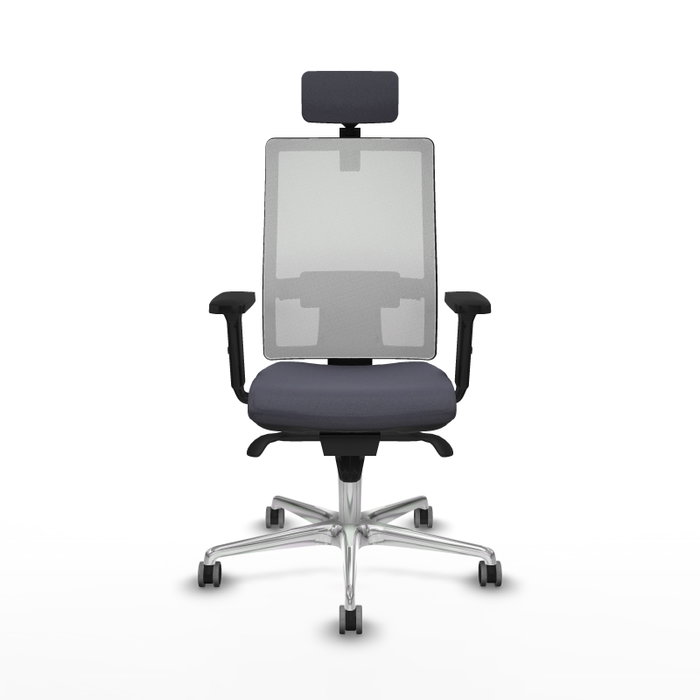 PIQUERAS Y CRESPO Silla de oficina Horna con mecanismo Sincro Gris y Blanco PIQUERAS Y CRESPO Silla de oficina Horna con mecanismo Sincro Gris y Blanco