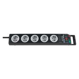 Brennenstuhl Super-Solid Line 5 salidas AC Negro/Gris