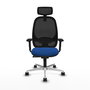 PIQUERAS Y CRESPO Silla de oficina Cilanco con mecanismo Sincro, Azul y Negro