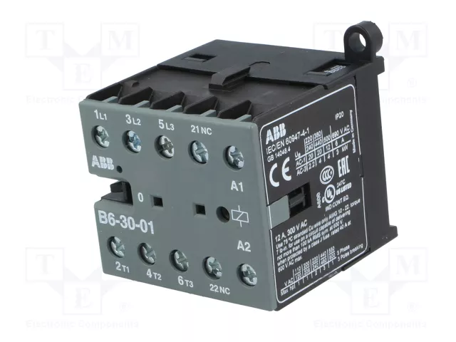 ABB B6-30-01-80 Contactor 3-polar 9A 220÷240VAC