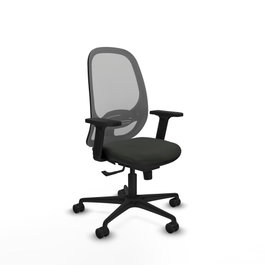 PIQUERAS Y CRESPO Silla de oficina Cilanco con mecanismo Sincro, Negro y Gris