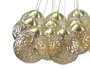DKD Home Decor Lámpara de Techo de Cristal y Metal con Bolas Doradas