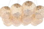 DKD Home Decor Lámpara de Techo de Cristal y Metal con Bolas Doradas
