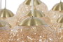 DKD Home Decor Lámpara de Techo de Cristal y Metal con Bolas Doradas