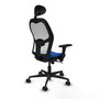 PIQUERAS Y CRESPO Silla de oficina Jorquera Azul y Blanco con mecanismo Sincro