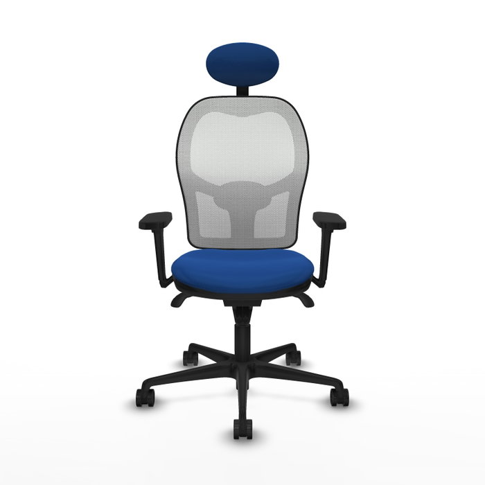 PIQUERAS Y CRESPO Silla de oficina Jorquera Azul y Blanco con mecanismo Sincro PIQUERAS Y CRESPO Silla de oficina Jorquera Azul y Blanco con mecanismo Sincro