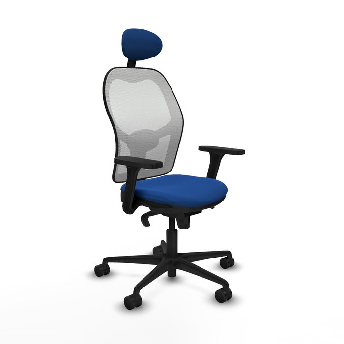 PIQUERAS Y CRESPO Silla de oficina Jorquera Azul y Blanco con mecanismo Sincro PIQUERAS Y CRESPO Silla de oficina Jorquera Azul y Blanco con mecanismo Sincro