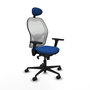 PIQUERAS Y CRESPO Silla de oficina Jorquera Azul y Blanco con mecanismo Sincro