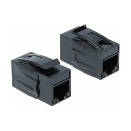 DeLOCK 86298 Módulo Keystone RJ45 hembra Cat.6A UTP negro