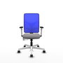 PIQUERAS Y CRESPO Silla de oficina Motilla con mecanismo Sincro/Traslack Azul y Gris