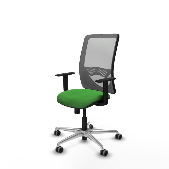 PIQUERAS Y CRESPO Silla de oficina Zulema con mecanismo Sincro, Verde y Gris