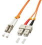 Lindy Cable de fibra óptica LC/SC OM2 de 2m, Multimodo
