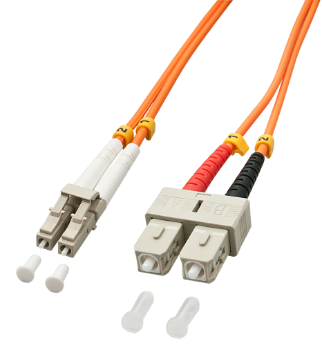 Lindy Cable de fibra óptica LC/SC OM2 de 2m, Multimodo Lindy Cable de fibra óptica LC/SC OM2 de 2m, Multimodo