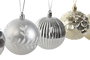 DKD Home Decor Bola Decoracion Navidad Moderna Dorado Plateado 16 x 24 x 16 cm Set de 12 (2 Unidades)