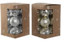 DKD Home Decor Bola Decoracion Navidad Moderna Dorado Plateado 16 x 24 x 16 cm Set de 12 (2 Unidades)