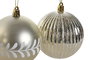 DKD Home Decor Bola Decoracion Navidad Moderna Dorado Plateado 16 x 24 x 16 cm Set de 12 (2 Unidades)