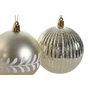 DKD Home Decor Set de 12 Bolas de Decoración Navideña en Dorado y Plateado