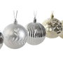 DKD Home Decor Set de 12 Bolas de Decoración Navideña en Dorado y Plateado