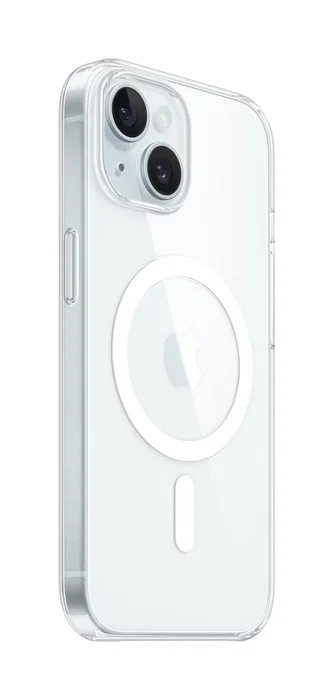 Apple MXRK3ZM/A Funda Clear Case con MagSafe para iPhone 15 - Transparente, Anti-Rayones, PC