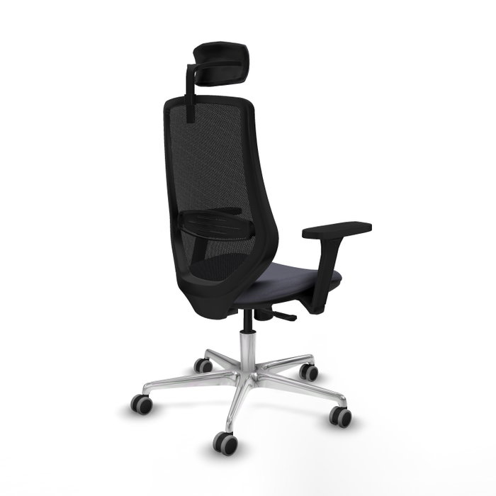 PIQUERAS Y CRESPO Silla de oficina Mardos con mecanismo Sincro, Gris oscuro y Negro
