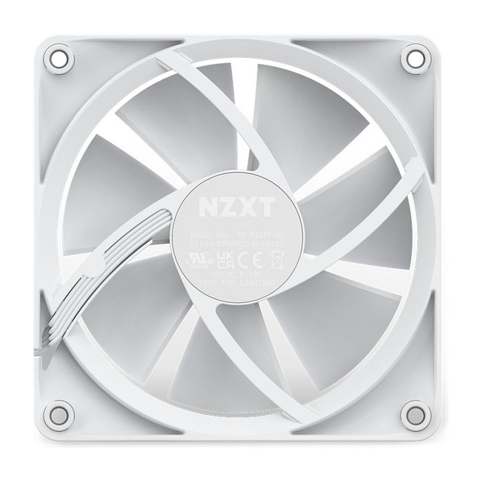 NZXT F120 RGB Tri-Pack Ventilador de Caja 120 mm Triple Blanco con Luz LED RGB, 120 * 120 * 26 mm, 500-1800 RPM, 27.5 dB, 50.18 CFM, RF-R12TF-W1