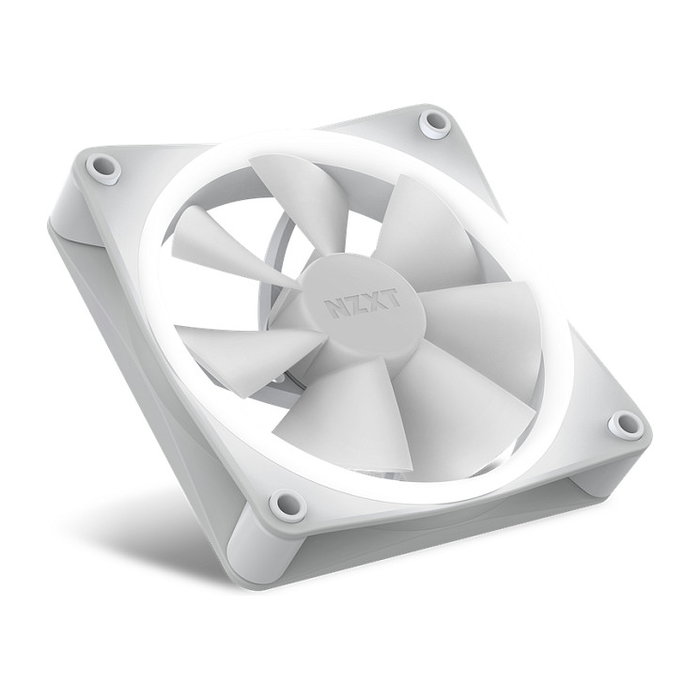NZXT F120 RGB Tri-Pack Ventilador de Caja 120 mm Triple Blanco con Luz LED RGB, 120 * 120 * 26 mm, 500-1800 RPM, 27.5 dB, 50.18 CFM, RF-R12TF-W1