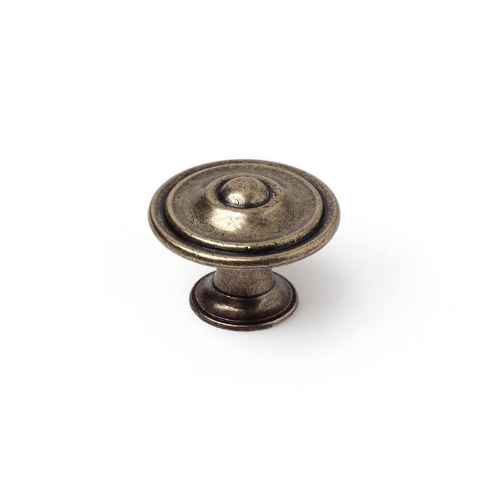 Rei Pomo para mueble modelo 3110, zamak, acabado cuero viejo, ø35 mm, 4 uds