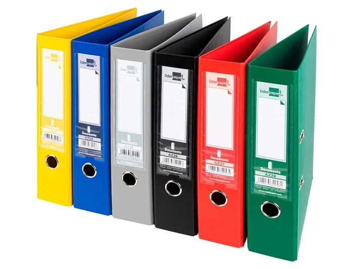 Liderpapel Archivador de Palanca A4 Forrado PVC Colores Surtidos