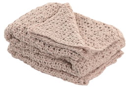 DKD Home Decor Manta de Sofá de Punto Rosa Palo 130x170 cm