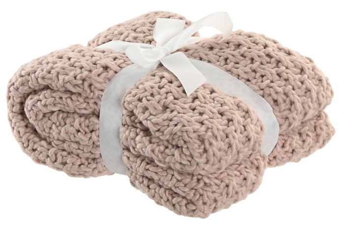 DKD Home Decor Manta Sofa Urban Rosa Palo 170 x 130 cm (2 Unidades)