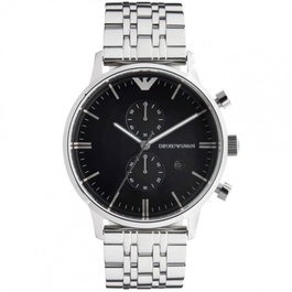 Armani AR0389 Reloj Analógico para Hombre con Esfera Negra