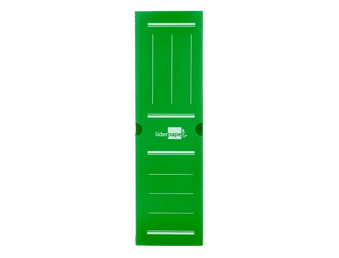 Liderpapel Caja archivo definitivo plástico lomo 100 mm verde
