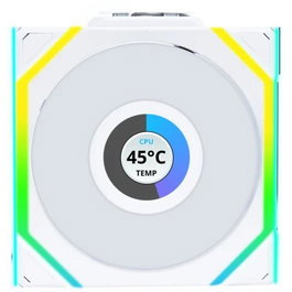 Lian li UNI FAN SL WIRELESS LCD 120 ARGB Blanco Ventilador para PC 120mm Control Inalámbrico y Pantalla LCD