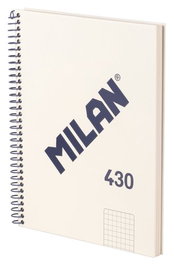 Bloc Milan 430 Since 1918 Tapa Extra A5 80H Cuadric.5X5 95G Beige (Set de 3)