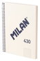 Milan Cuaderno Espiral Serie 1918 A5 80 Hojas Cuadriculado 5 mm Beige (Set de 3)