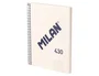 Milan Cuaderno espiral serie 1918 Din A5 80 hojas cuadro 5 mm color beige