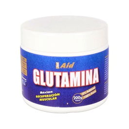 JUST AID L-Glutamina Pura 200Gr Polvo Mantenimiento Muscular Deportistas