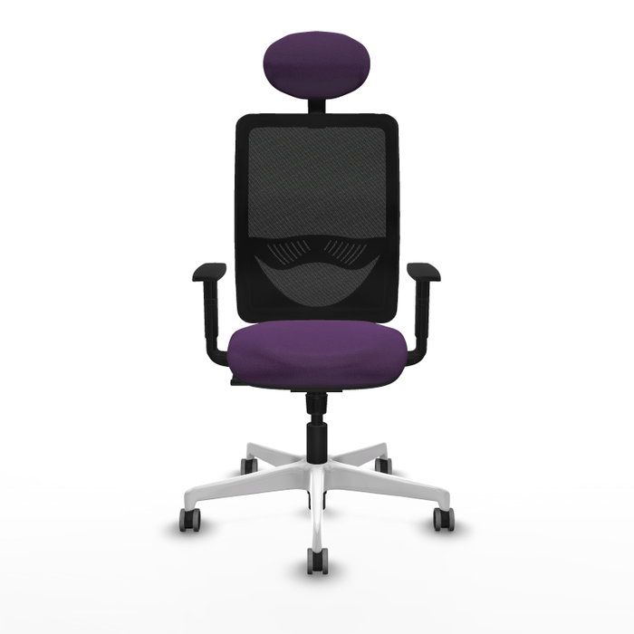 PIQUERAS Y CRESPO Silla de oficina Zulema con mecanismo Sincro, Morado y Negro