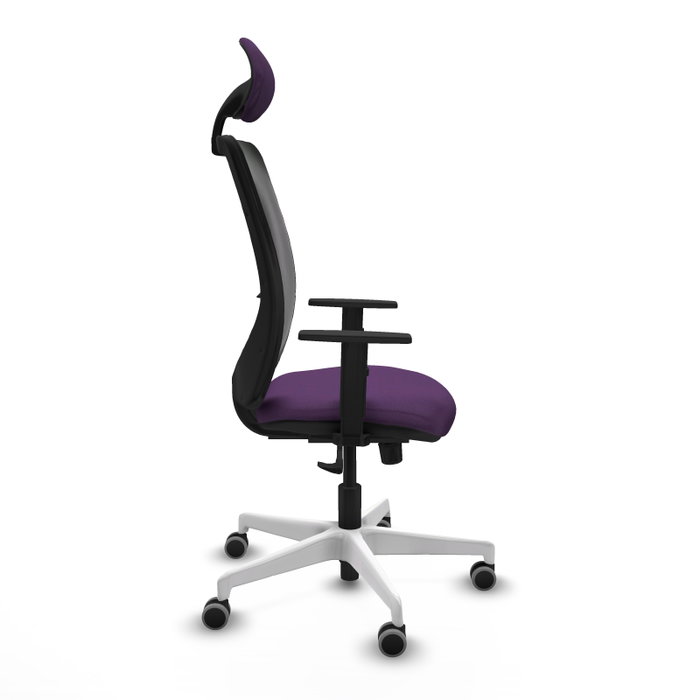 PIQUERAS Y CRESPO Silla de oficina Zulema con mecanismo Sincro, Morado y Negro