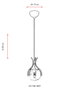 Opviq AV-1766-1BSY Araña Industrial Metal Cristal 80cm Diámetro 13cm Color Negro Bronce IP20