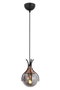 Opviq AV-1766-1BSY Araña Industrial Metal Cristal 80cm Diámetro 13cm Color Negro Bronce IP20